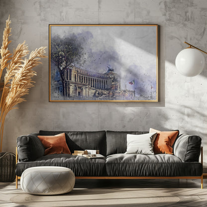 Rome Italy Watercolor Art (1) - Poster / Art Print - interiör