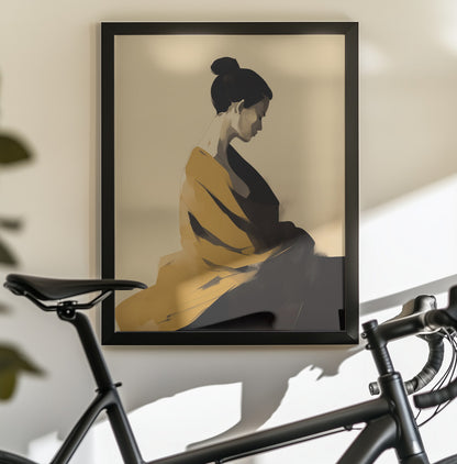 Femme En Jaune - Poster / Art Print - interiör