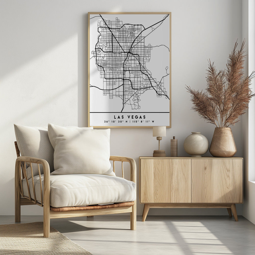 Black Maps 38 - Poster / Art Print - interiör