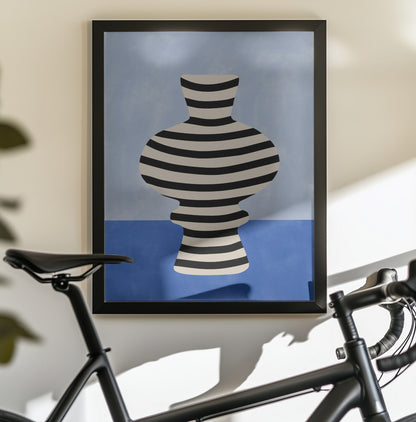 Striped Vase Illusion - Poster / Art Print - interiör