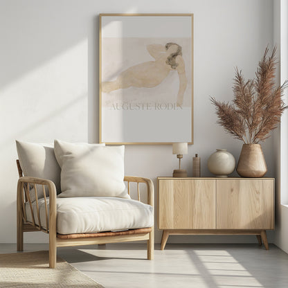 Study of a Nude (lying On Side) - Poster / Art Print - interiör