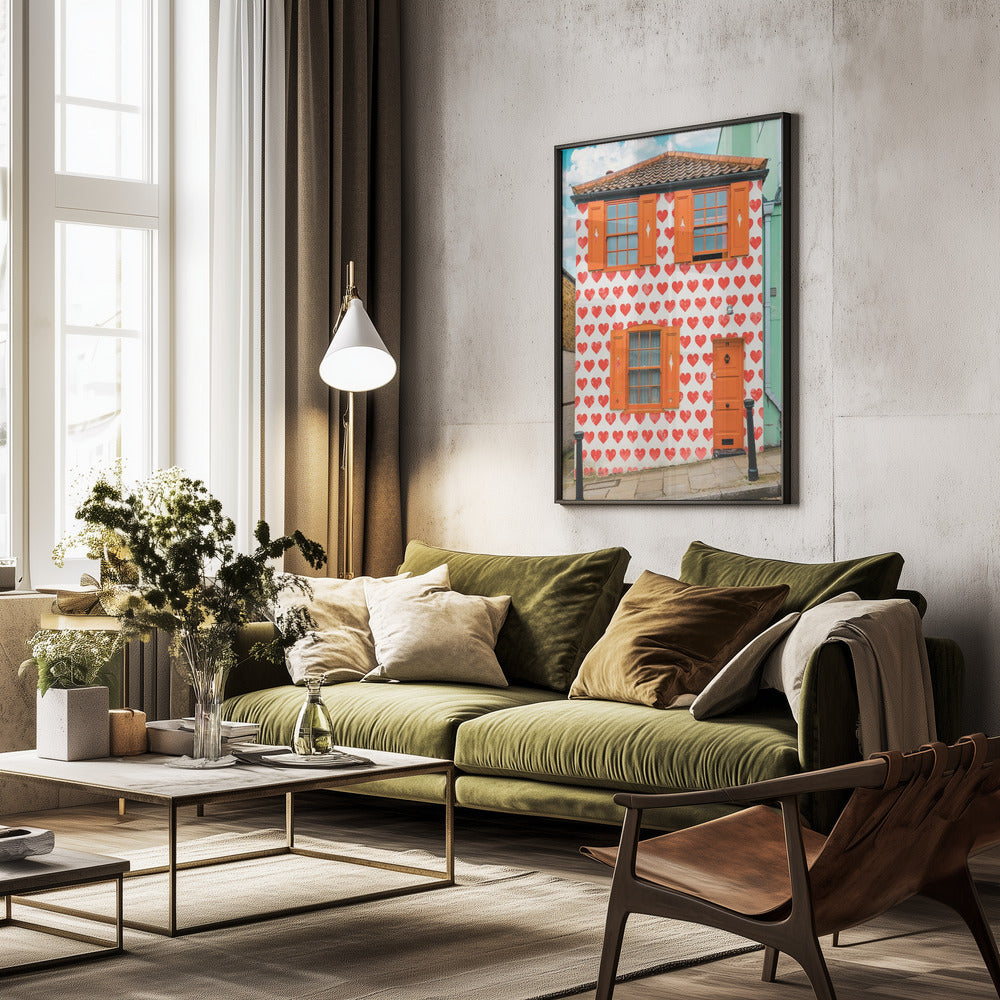 Valentines Day House - Poster / Art Print - interiör