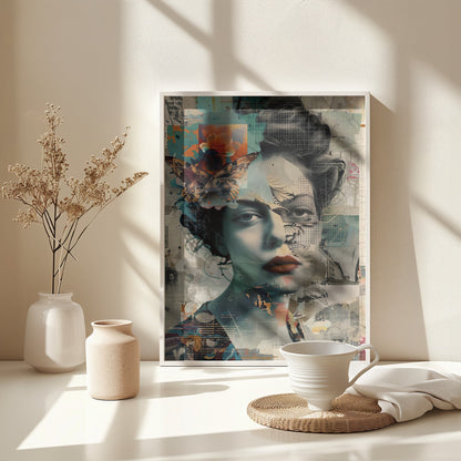 The Collage Girl No 3 - Poster / Art Print - interiör