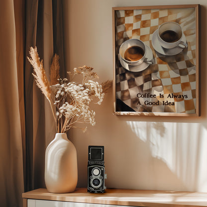 Coffee Is Always a Good Idea - Poster / Art Print - interiör