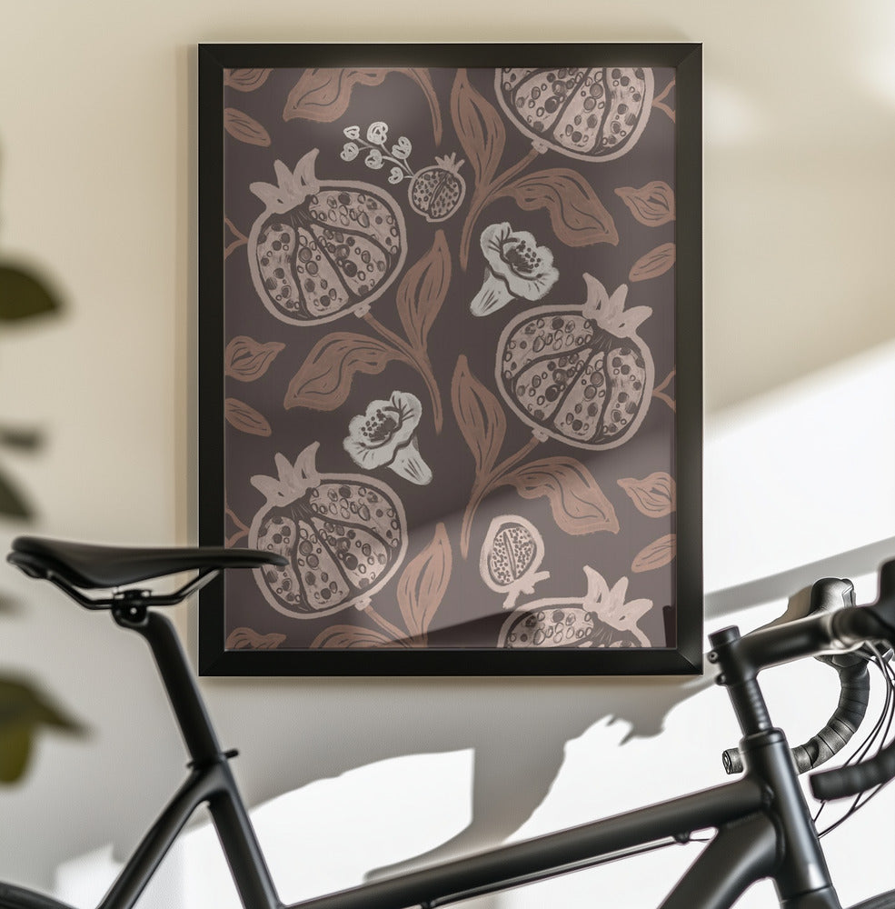 Pomegranates Pattern - Poster / Art Print - interiör
