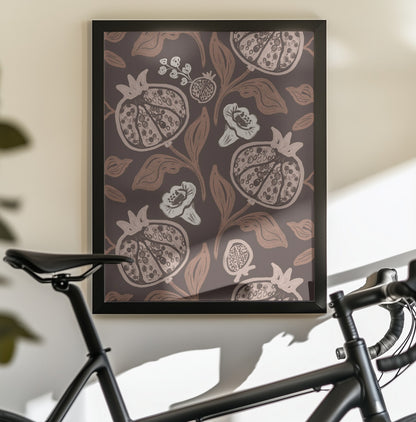 Pomegranates Pattern - Poster / Art Print - interiör