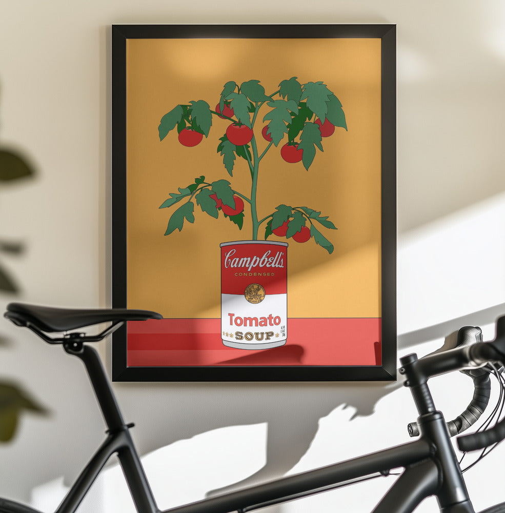 Campbells Soup Tomato Plant Retro Illustration - Poster / Art Print - interiör