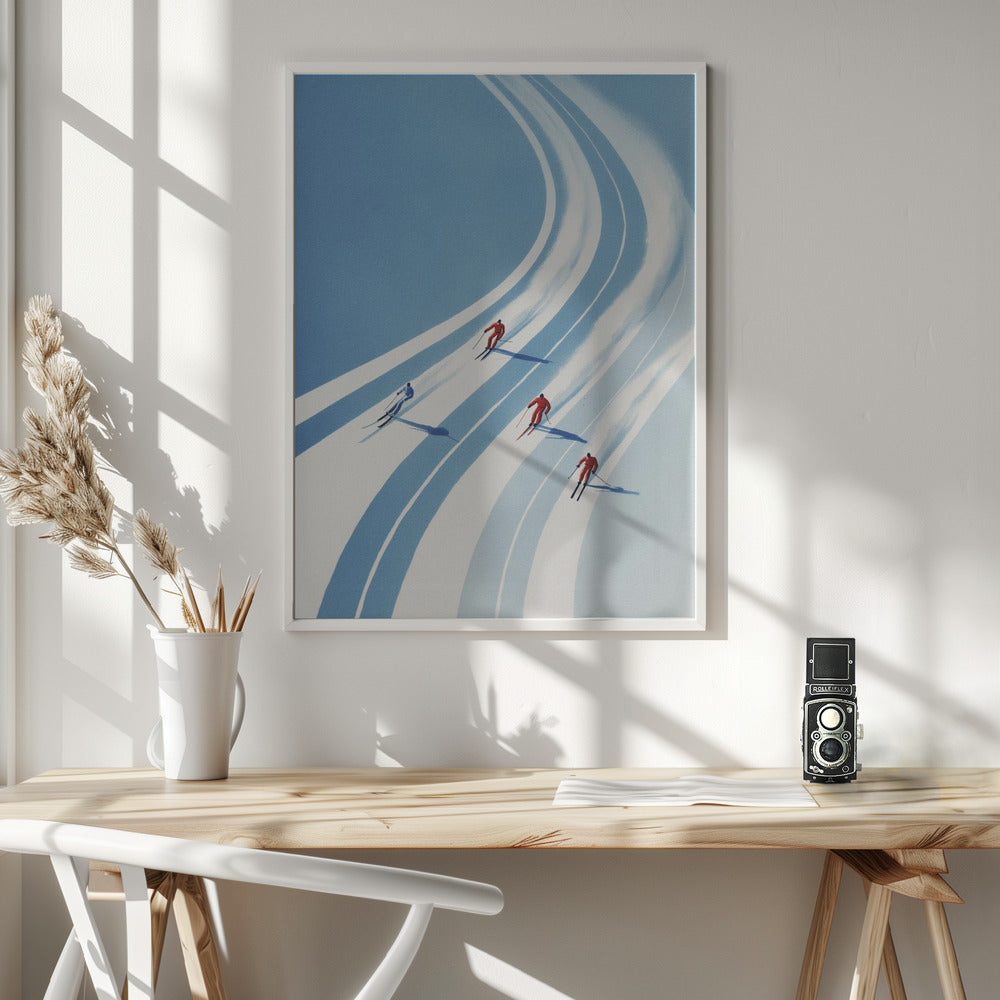 Four Skiers - Poster / Art Print - interiör