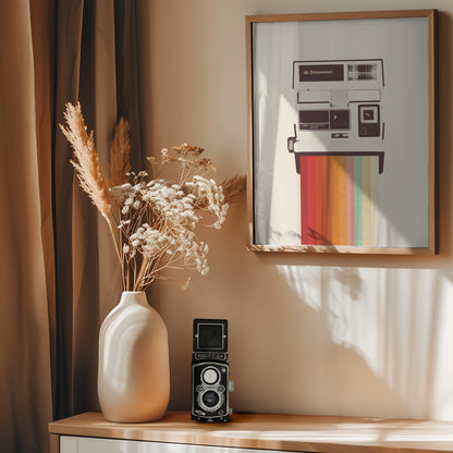Instant Camera Rainbow - Poster / Art Print - interiör