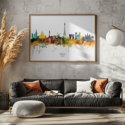 Paris France Skyline - Poster / Art Print - interiör