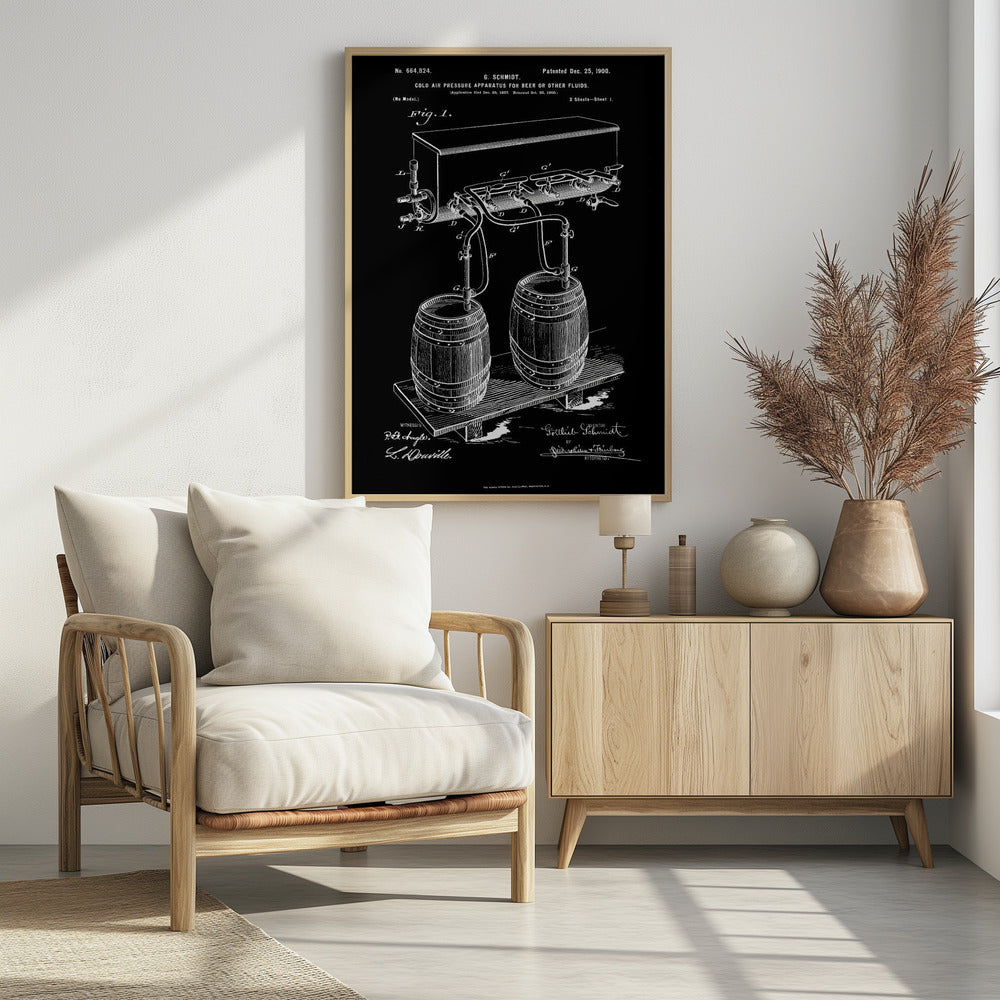 Apparatus for Beer Patent 1944 - Poster / Art Print - interiör