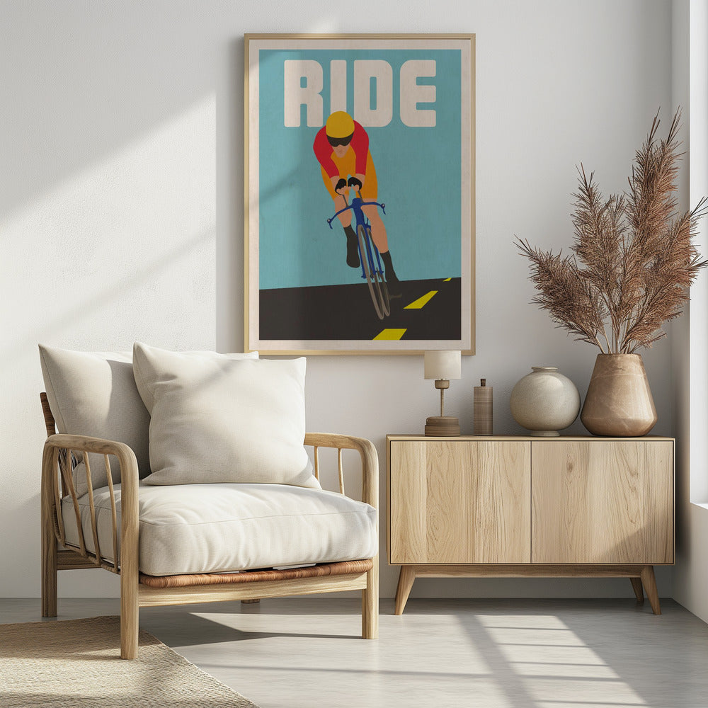 Ride The Road - Poster / Art Print - interiör