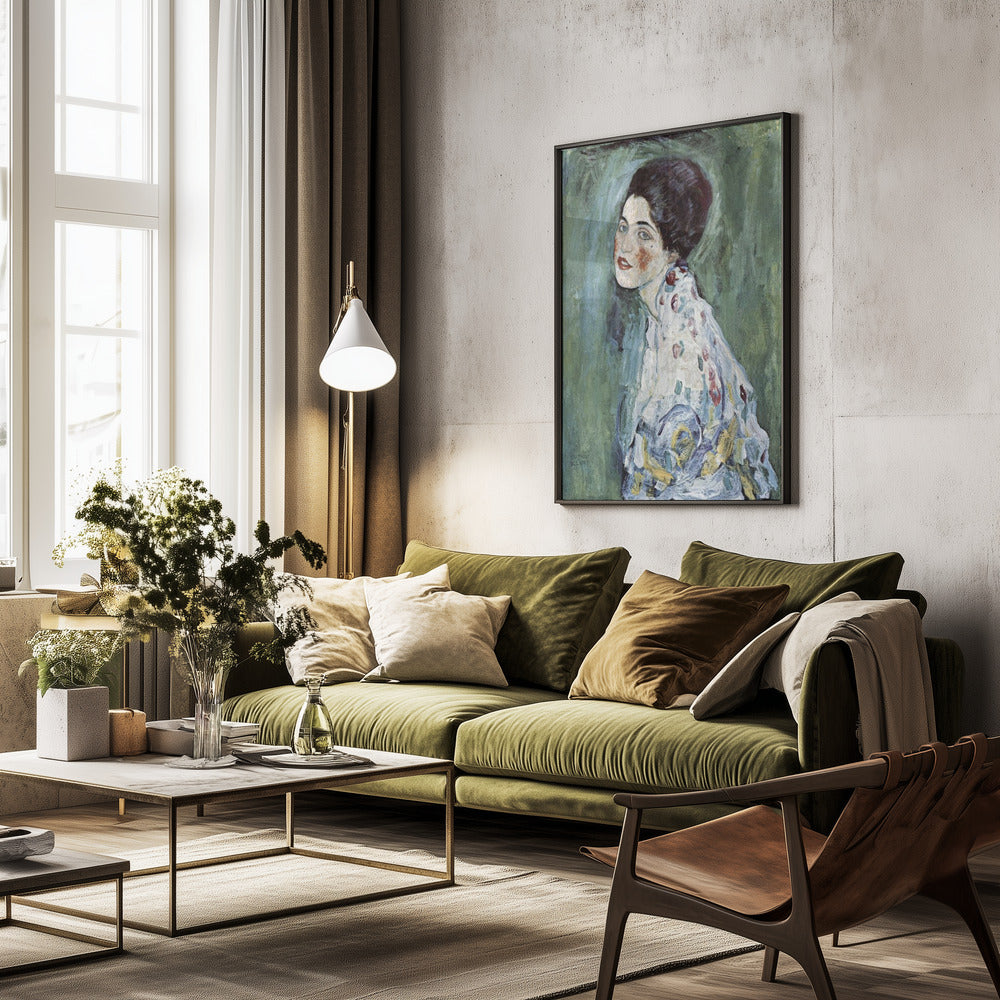 Porträt Einer Dame (1916–1917) - Poster / Art Print - interiör