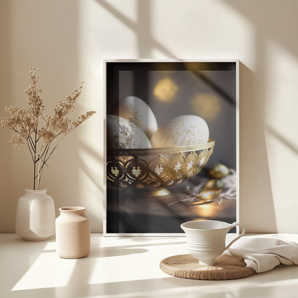 Ornamented Eggs - Poster / Art Print - interiör