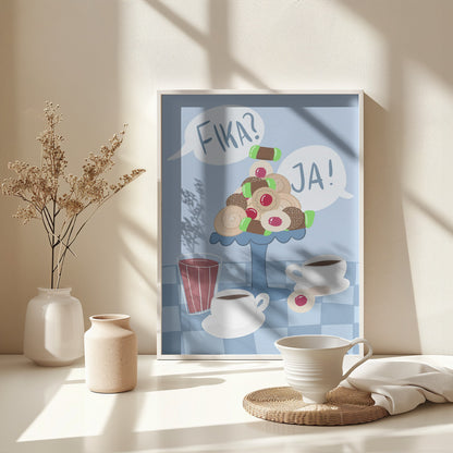 Fika? Ja! - Poster / Art Print - interiör