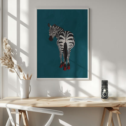 Zebra heels - Poster / Art Print - interiör