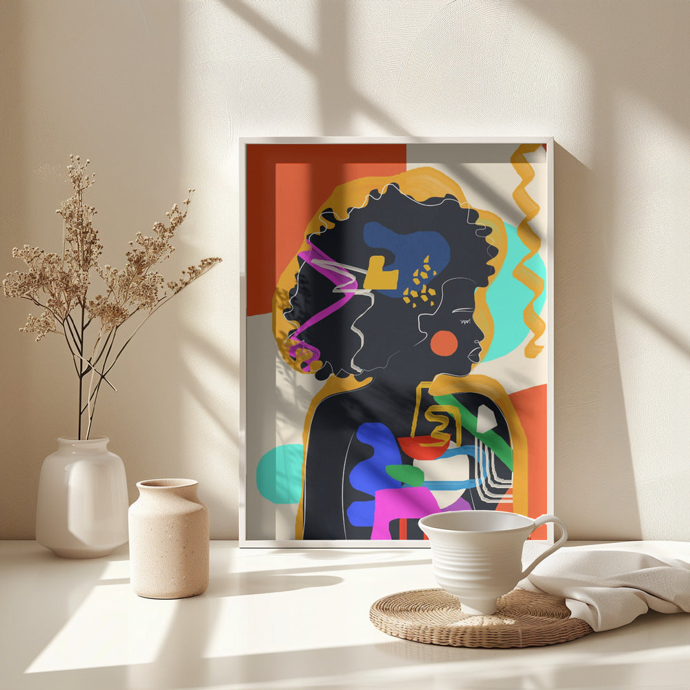 Modern Abstract Woman 4 - Poster / Art Print - interiör