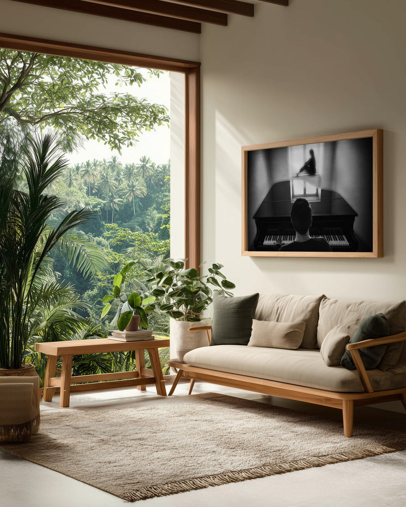 the pianist and his muse - Poster / Art Print - interiör