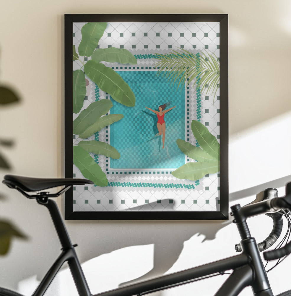 Riad Pool - Poster / Art Print - interiör