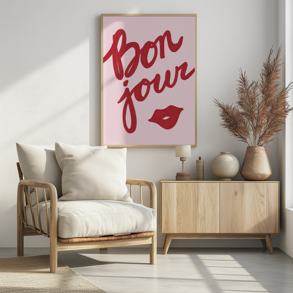 Bonjour Lips - Poster / Art Print - interiör