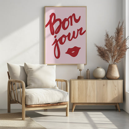 Bonjour Lips - Poster / Art Print - interiör