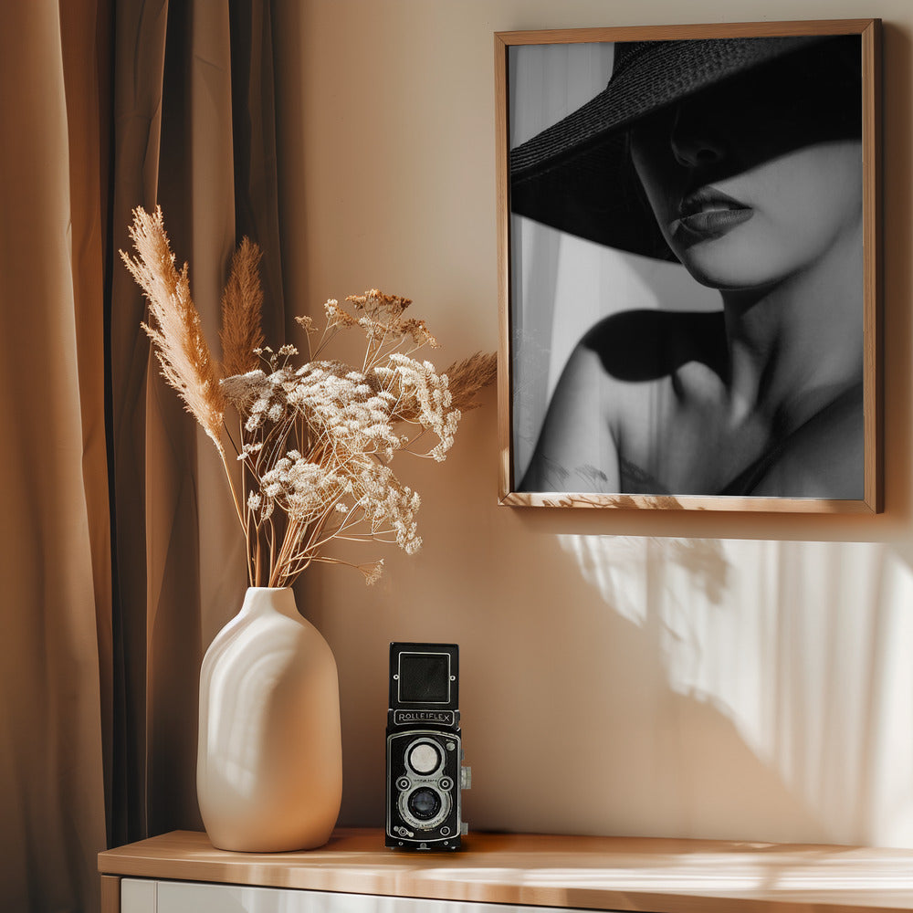Hat and Shadow - Poster / Art Print - interiör