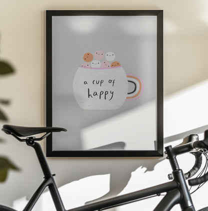 A Cup of Happy - Poster / Art Print - interiör