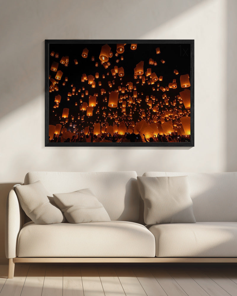 Floating Lanterns - Poster / Art Print - interiör