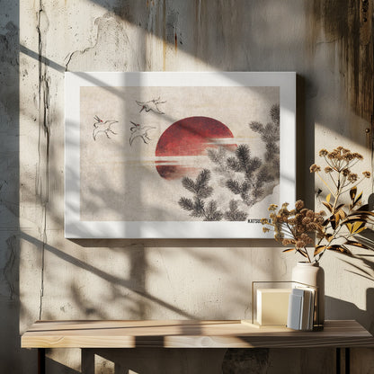 Birds and Sunset, From Album of Sketches (1814) - Poster / Art Print - interiör