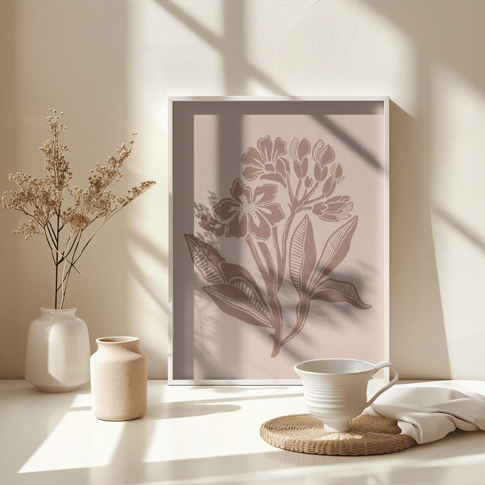 Mocha Florals - Poster / Art Print - interiör
