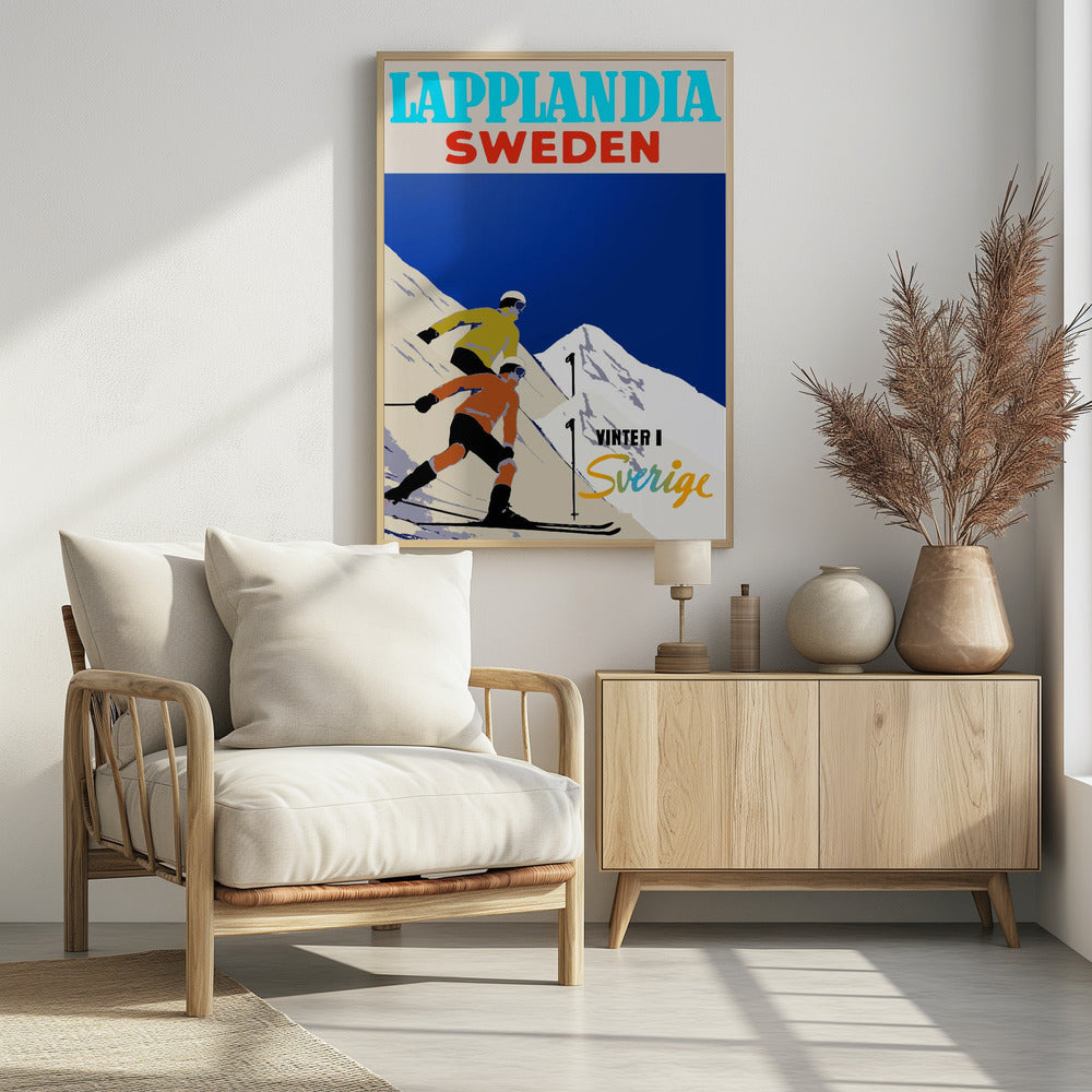 Winter Tourism: Lapplandia Sweden - Poster / Art Print - interiör