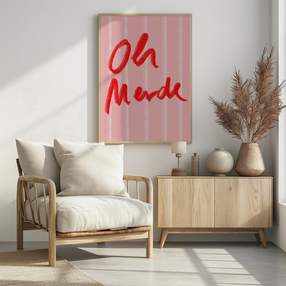 Oh Merde - Poster / Art Print - interiör