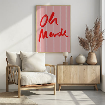 Oh Merde - Poster / Art Print - interiör