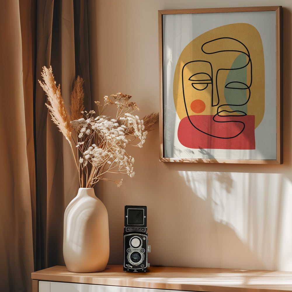 Abstract Faces 8 - Poster / Art Print - interiör