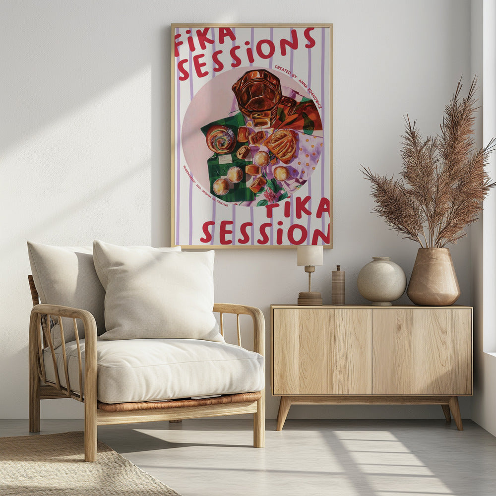 Amber and Green - Poster / Art Print - interiör