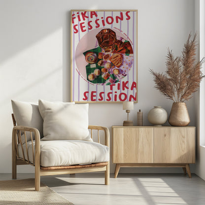 Amber and Green - Poster / Art Print - interiör