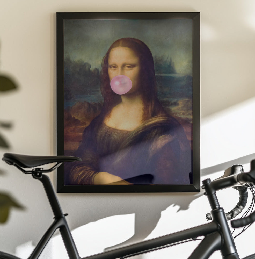Mona Lisa Bubble Gum - Poster / Art Print - interiör