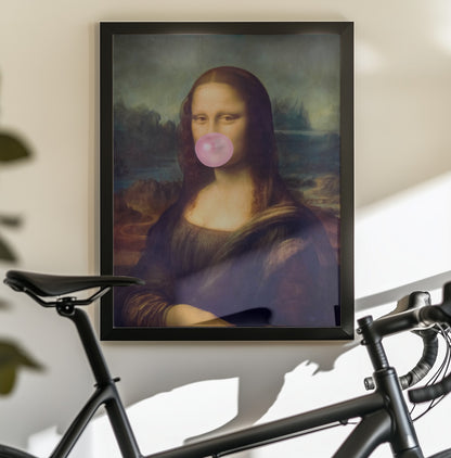 Mona Lisa Bubble Gum - Poster / Art Print - interiör