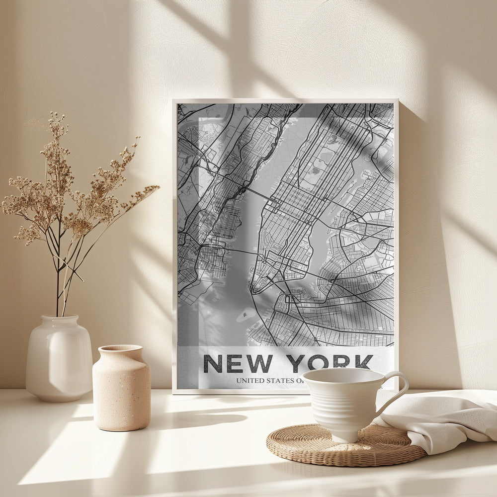 New York White - Poster / Art Print - interiör