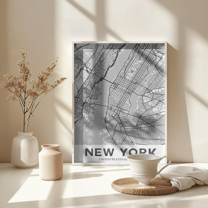 New York White - Poster / Art Print - interiör