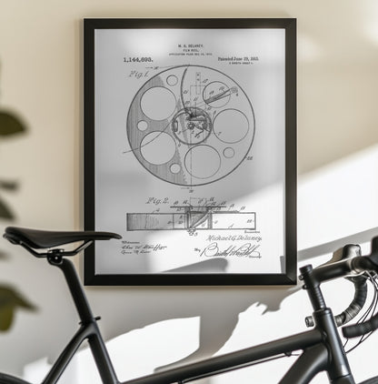 Film Reel Patent 1915 - Poster / Art Print - interiör