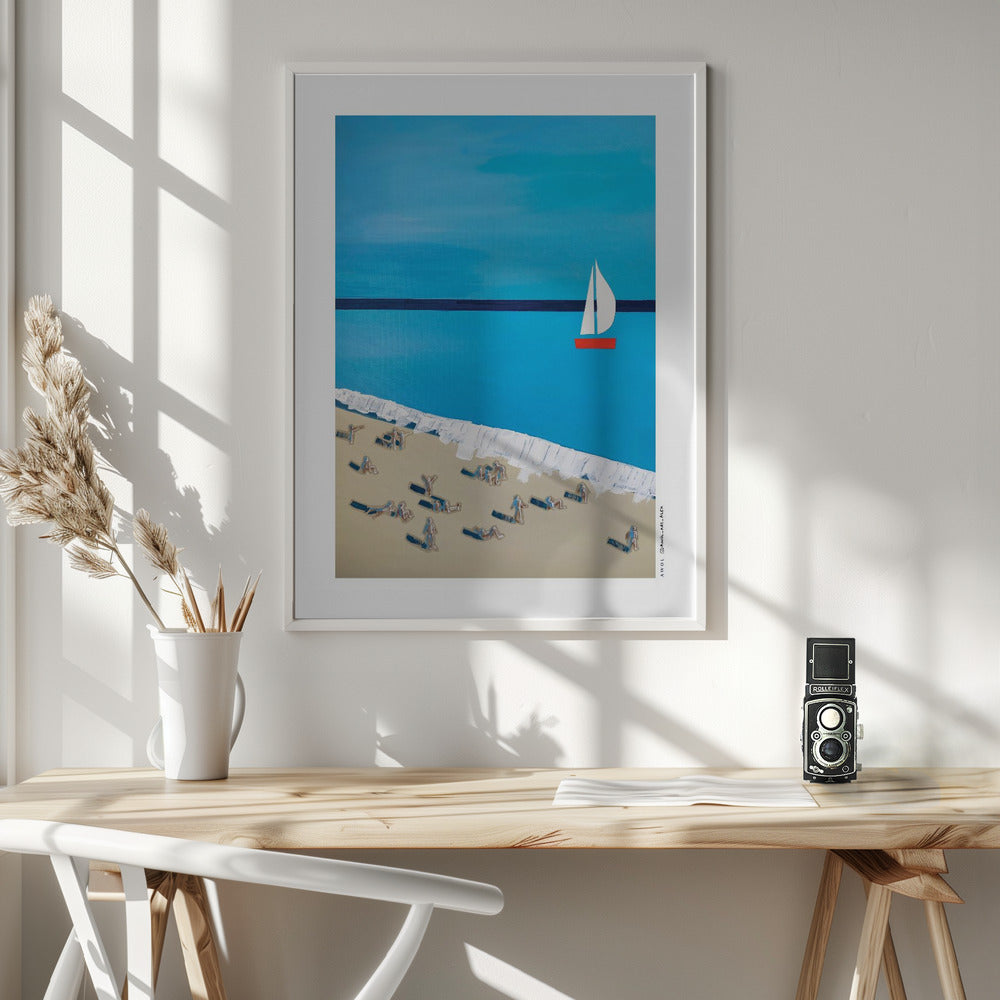 Minimalist Beach Day - Poster / Art Print - interiör
