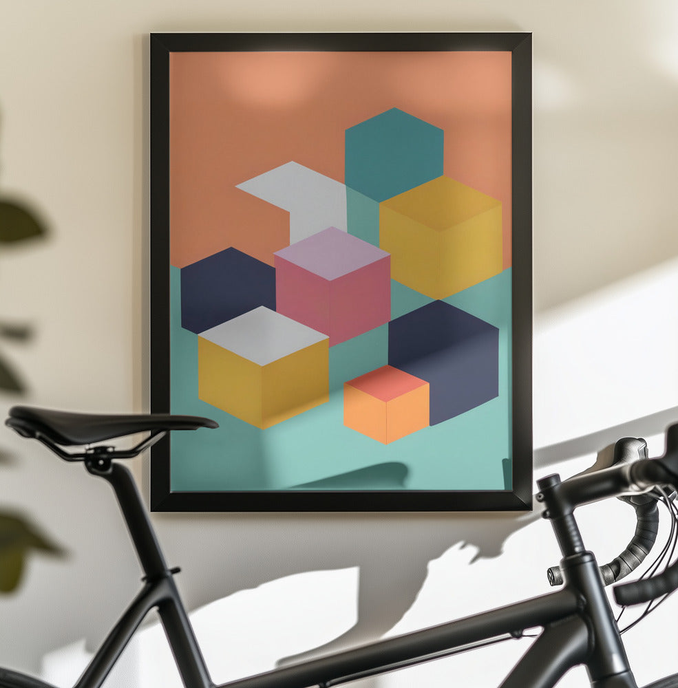 Cubes - Poster / Art Print - interiör