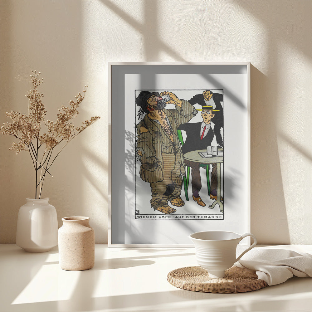 Viennese Café On the Terrace - Poster / Art Print - interiör