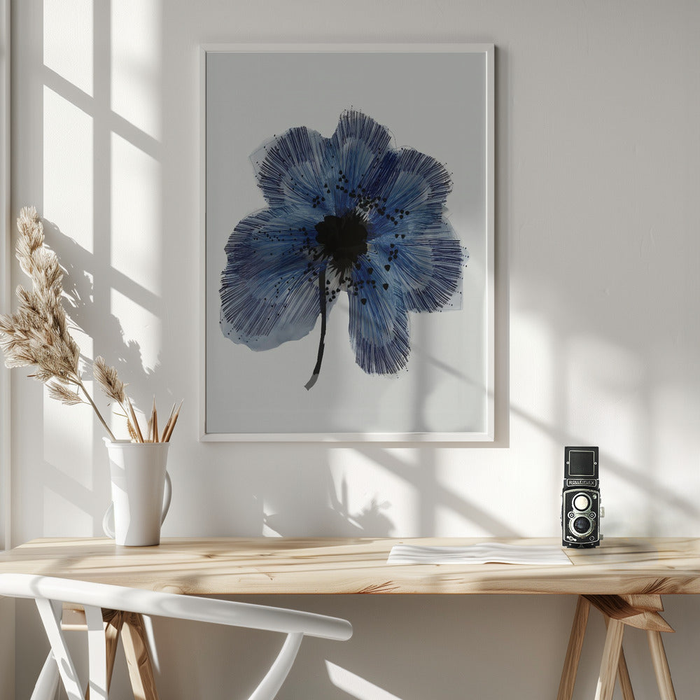 Blue Flower 2 - Poster / Art Print - interiör