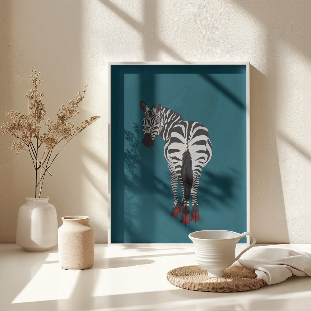 Zebra heels - Poster / Art Print - interiör