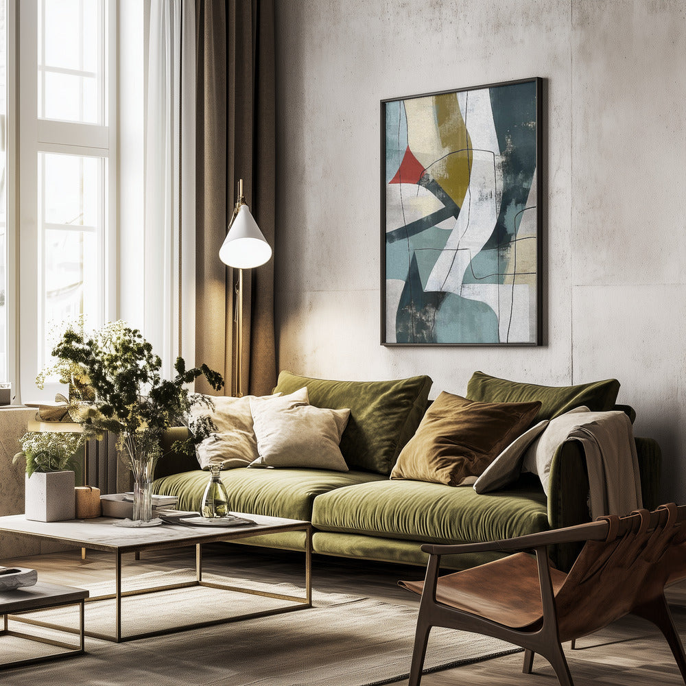 Abstract Fields No 2 - Poster / Art Print - interiör
