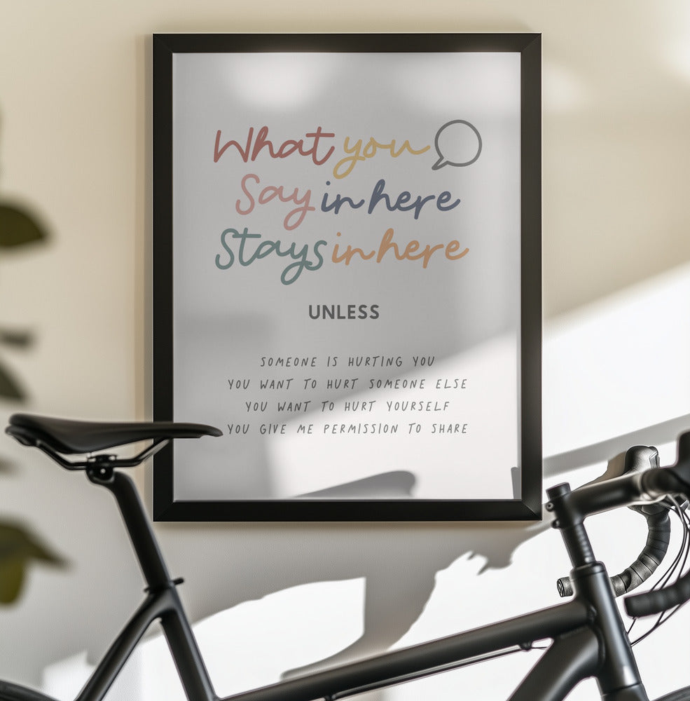 Say Here Stays Here - Poster / Art Print - interiör
