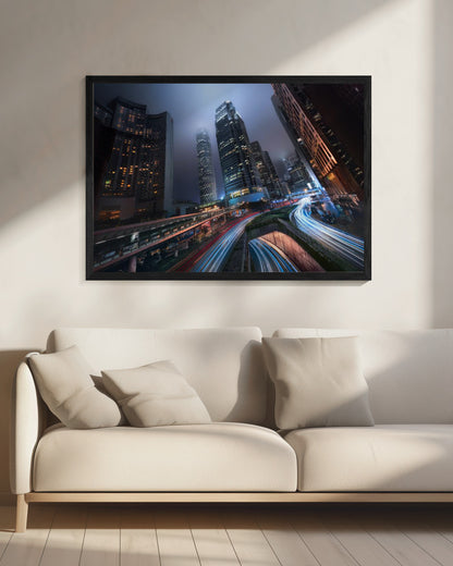Hong Kong City Lights - Poster / Art Print - interiör