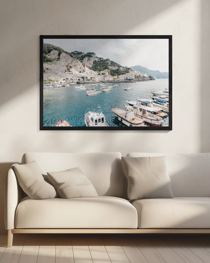 Amalfi coast with boats #2 - Poster / Art Print - interiör
